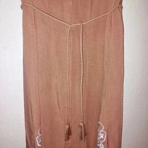 Andree by Unit Embroidered Floral Shirt Dress Duster W/Tie at Waist  Women Large - Picture 7 of 12